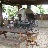 veranda con barbeque e forno a legna