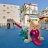 AREA GIOCHI BIMBI CON PAVIMENTAZIONE ANTI-TRAUMA 