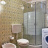 bagno con doccia e lavatrice